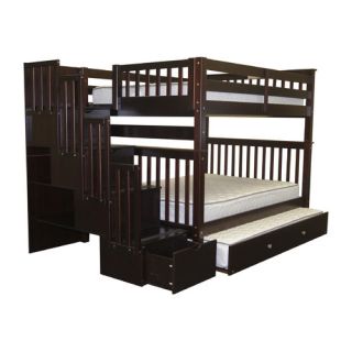 Bedz King Full Over Full Bunk Bed with Full Trundle