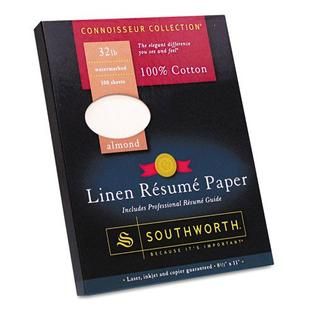 Southworth 100% Cotton Premium Weight Linen Résumé Paper   Office