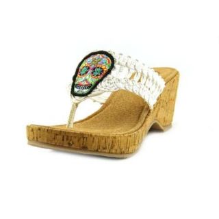 Grazie Dios Women US 8.5 White Wedge Sandal