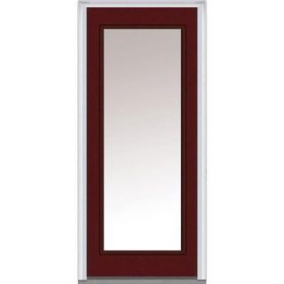 Milliken Millwork 36 in. x 80 in. Clear Glass Full Lite Painted Fiberglass Smooth Prehung Front Door Z004796L
