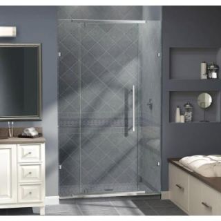 DreamLine Vitreo 58 1/8 in. x 76 in. Semi Framed Pivot Shower Door in Chrome SHDR 21587610 01