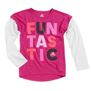 adidas Graphic L/S T Shirt   Girls Preschool   Casual   Clothing   Aquarius