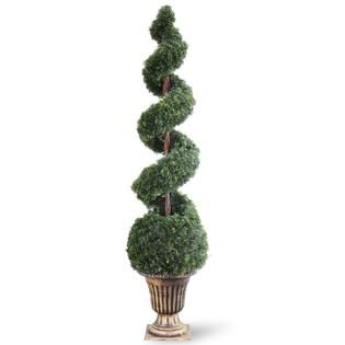 National Tree Company 66 Cedar Spiral Tree with Ball   Outdoor Living