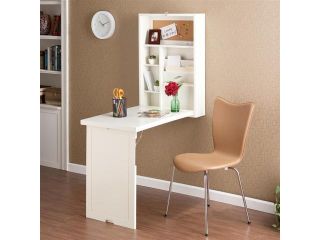 Fold Out Convertible Desk   Winter White