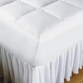 DownTown White Goose Down Mattress Pad   King, 600+ Fill Power, Fitted Skirt 4830C 35