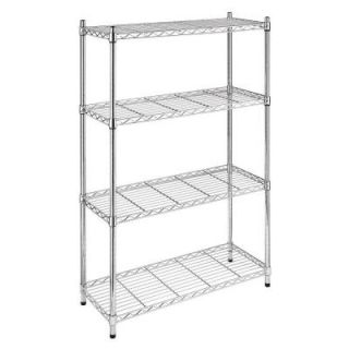Whitmor Deluxe Rack Collection 36 in. x 54 in. Supreme 4 Tier Shelving in Chrome 6060 322