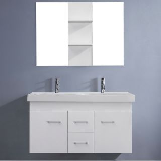 Virtu USA Opal 48 inch White Double Sink Vanity Set   16257596