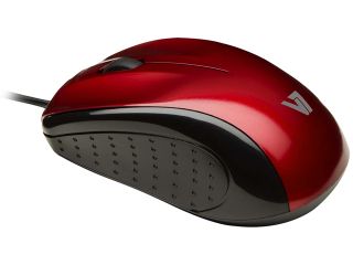 V7 Mid Size USB Optical Mice MV3010010 RED 5NB Red 3 Buttons 1 x Wheel USB Wired Optical 1000 dpi Mouse