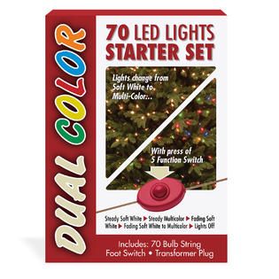 National Tree Company 70 Bulb Dual Color LED Light String STARTER SET
