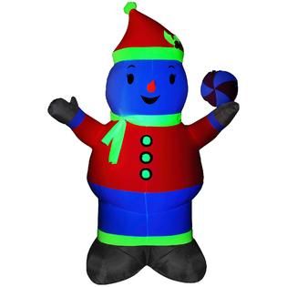 Gemmy Inflatables®  57 in. W x 34 in. D x 84 in. H Inflatable Snowman