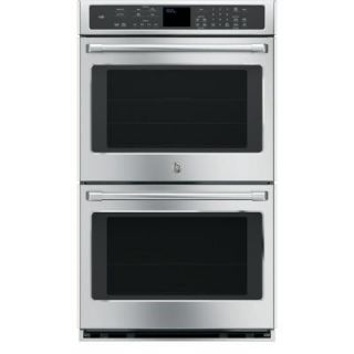 GE Cafe 30 in. Double Electric Wall Oven Self Cleaning with Convection in Stainless Steel CT9550SHSS