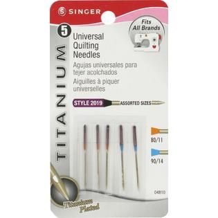 Universal Quilting Needles Size 80/11 (3) & 90/14 (2)   Home   Crafts