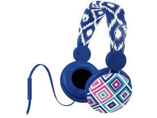 The Macbeth Collection Blue Headphones with Mic   India Beach Blue/Tory Beach Blue MB HM022 ITB