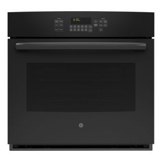 GE Self Cleaning with Steam Convection Single Electric Wall Oven (Black) (Common: 30 in; Actual 29.75 in)