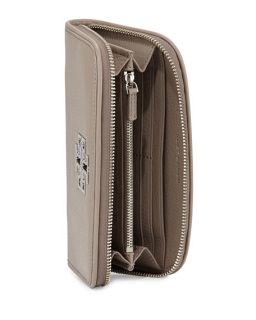 Tory Burch Britten Zip Continental Wallet, French Gray