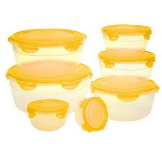 Lock & Lock 7 piece Bowl Storage Set with Color Lids —