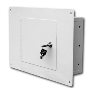 Homak Security White Between The Studs 0.28 cu. ft. Non Fire Resistant Short Wall Safe with Tubular Locking System WS00017001