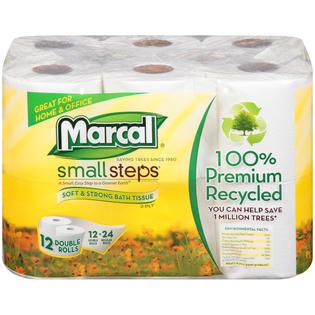Marcal 2 Ply Double Rolls Bathroom Tissue 12 CT PACK