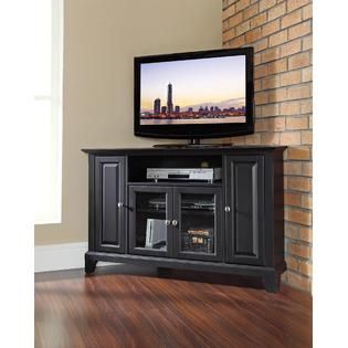 Crosley Furniture  Newport 48in Corner TV Stand in Black