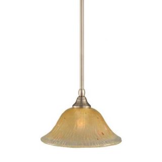 Filament Design Concord 1 Light Brushed Nickel Pendant with Amber Crystal Glass CLI TL5003218