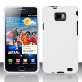 Insten White Rubberized Hard Case Cover For Samsung Galaxy S II i777/i9100