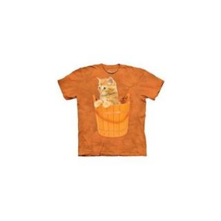 The Mountain Orange 100% Cotton Bucket Kitten Novelty T Shirt (Size Medium) NEW