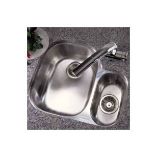 22.81 x 18.5 Compact Double Bowl Kitchen Sink
