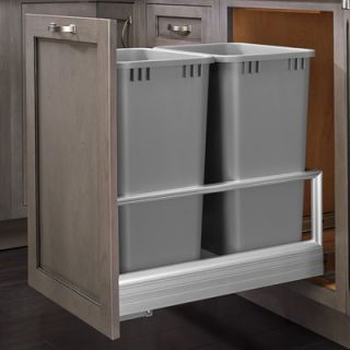 15.62 Double 50 Quart Pullout Waste Container by Rev A Shelf