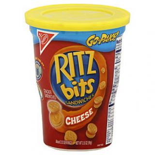 Ritz Bits Go Paks! Cracker Sandwiches, Cheese, 3.5 oz (99 g)   Food
