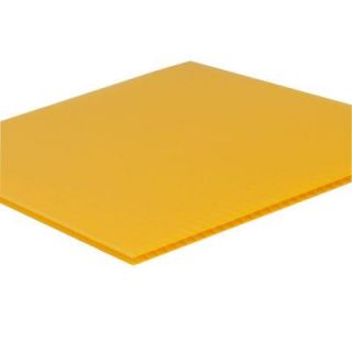 48 in. x 96 in. x 0.157 in. Yellow Twinwall Plastic Sheet (10 Pack) COR4896 YL