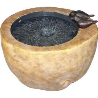 Hi Line Gift Ltd. Fiber and Resin Whirlpool Bird Bath Fountain