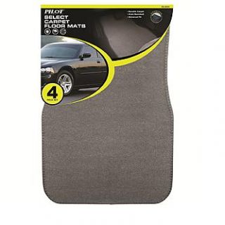 Pilot Automotive Grey 4pc Basic Carpeted Floor Mat Set   Automotive