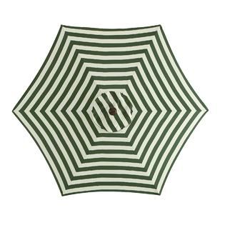 Essential Garden  Green Awning Stripe 7.5 Umbrella