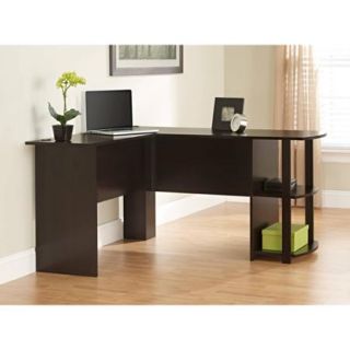 L Shaped Desk with Side Storage, Multiple Finishes