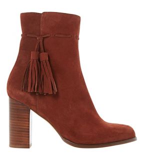 DUNE   Patience tassel suede ankle boots