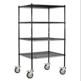 Mobile Wire Shelving in Black