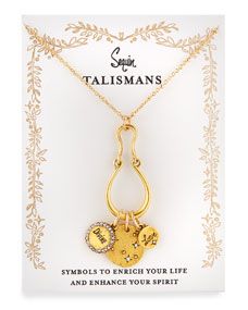 Sequin Divine Love Talisman Charm Necklace