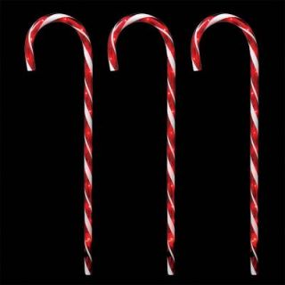 Sylvania 27 in. Lighted Red Candy Cane Pathway Markers (Set of 3) V21258 56