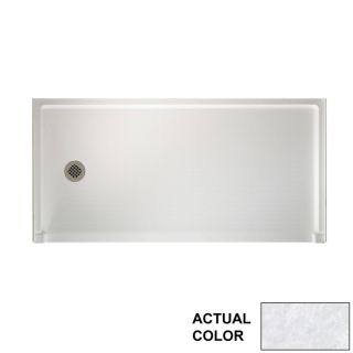 Swanstone Ice Solid Surface Shower Base (Common: 60 in W x 30 in L; Actual: 60.375 in W x 30.1875 in L)