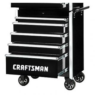 Craftsman 27 5 Drawer PRO Cabinet with integrated Latch system Black