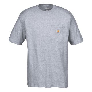 Carhartt Lightweight Short-Sleeve Pocket T-Shirt — Heather Gray, 4XL, Big Style, Model# K284