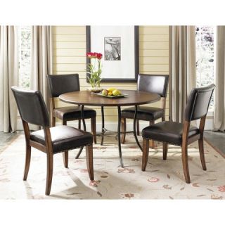 Hillsdale Cameron 5 Piece Wood Base Round Dining Table with Padded
