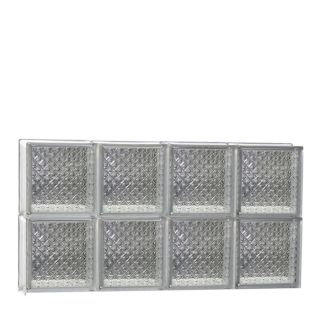 REDI2SET Diamond Glass Pattern Frameless Replacement Glass Block Window (Rough Opening: 30 in x 12 in; Actual: 28.75 in x 11.5 in)