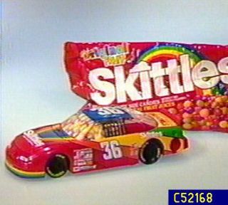 Skittles Brand NASCAR Race Car Candy Dispenser with Candy —