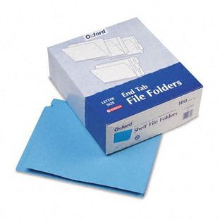 Pendaflex File Folders, Straight Cut End Tab, Letter, Blue   Office