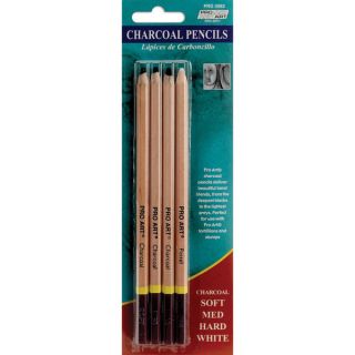 Pro Art Charcoal Pencils 4/PkgAssorted Colors   17590053  