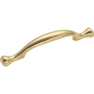 Hickory Hardware Conquest 3 in. Polished Brass Pull P14174 3