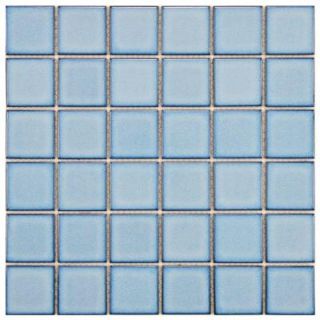 Merola Tile Oceania Quad Caribbean 11 7/8 in. x 11 7/8 in. x 6 mm Porcelain Mosaic Tile FYFO2SCB