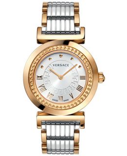Versace Watch, Womens Swiss Vanity Two Tone Stainless Steel Bracelet