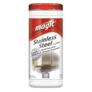 MAGIC 3060 Stnlss Steel Clner, 30 Wipes Per Canister